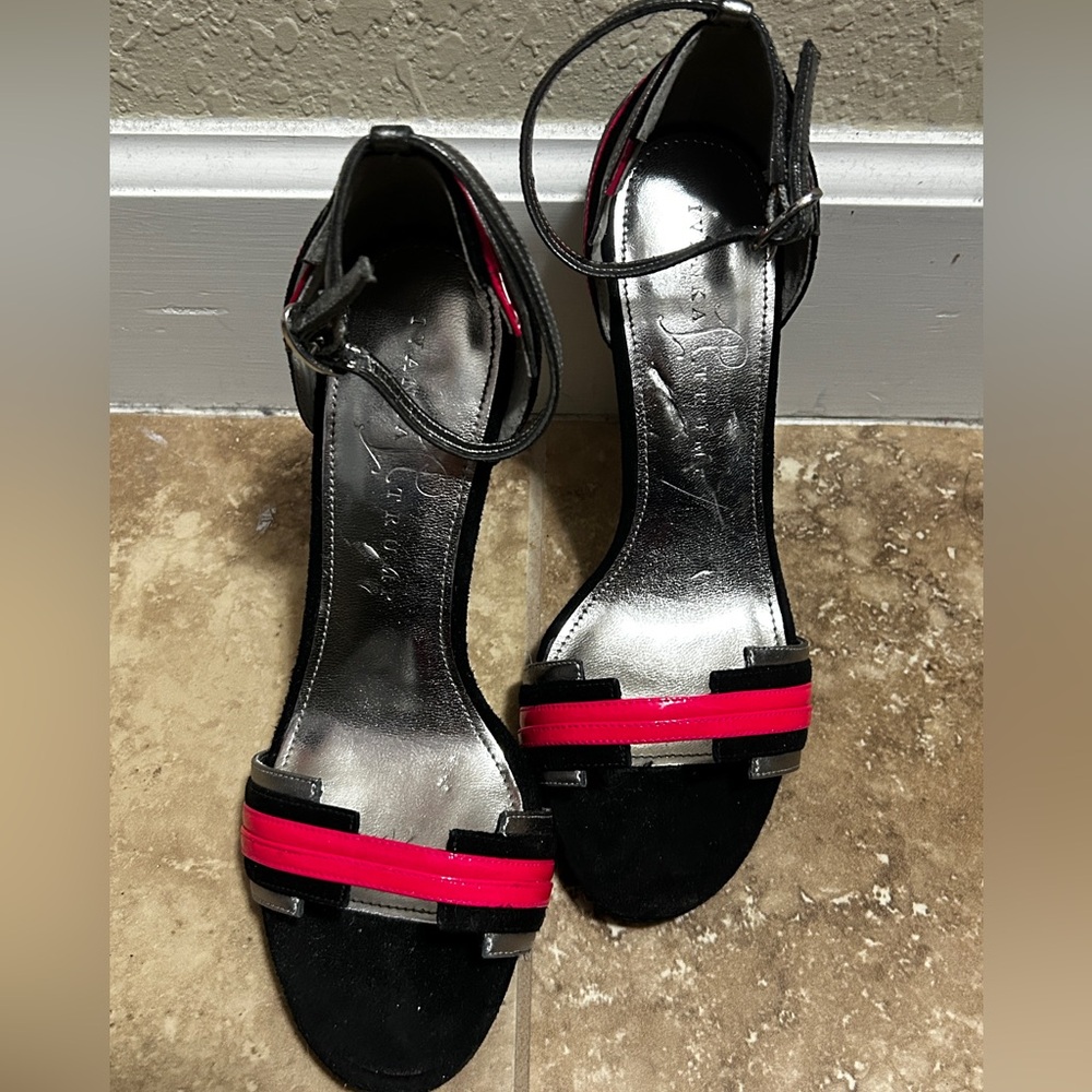 Ivanka Trump Black and Pink Stiletto Heels